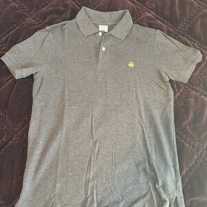 Golden Fleece Brooks Brothers Slim Fit Polo Shirt Gray Cotton Pique